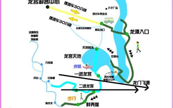 龙宫地图 安顺龙宫游览地图