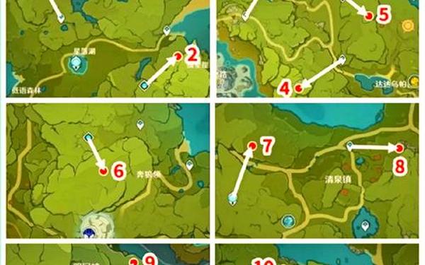 璃月地灵龛分布图,12个璃月地灵龛位置