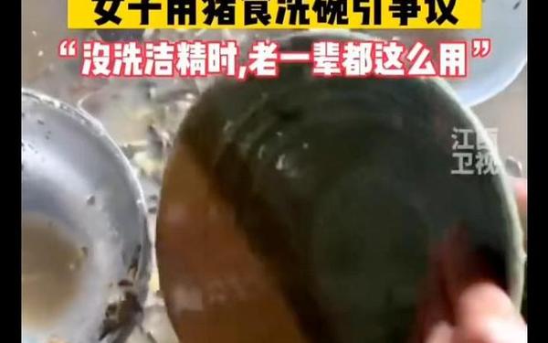 女子用猪食充当洗洁精洗碗引争议 洗洁精水喂猪的害处