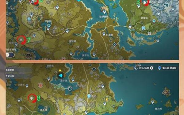 璃月地灵龛分布图,12个璃月地灵龛位置