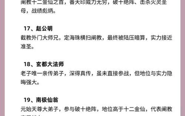 上古封神-上古神仙排名