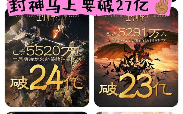 《封神第一部》票房超3亿元—实时票房