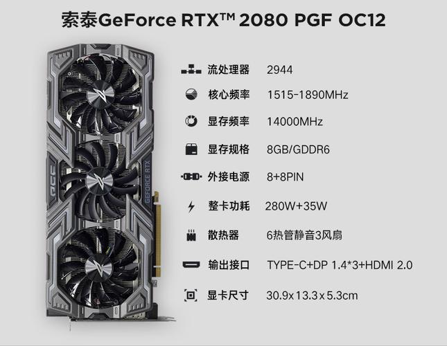 市面最高频2080 索泰RTX 2080 PGF OC12显卡正式出道